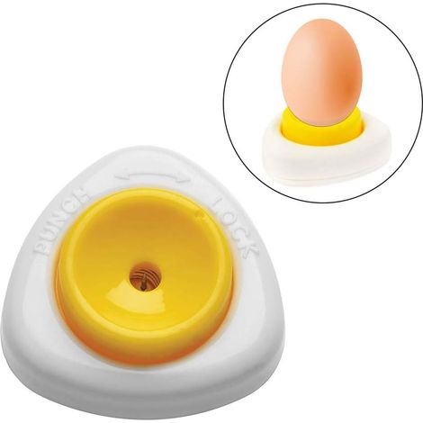 Perforateur à œufs semi-automatique avec mécanisme de verrouillage, pour la cuisine, la salle à manger et le bar, pour percer les œufs de poule, en plastique ABS avec inserts en plastique, environ 5,5 (1/5)