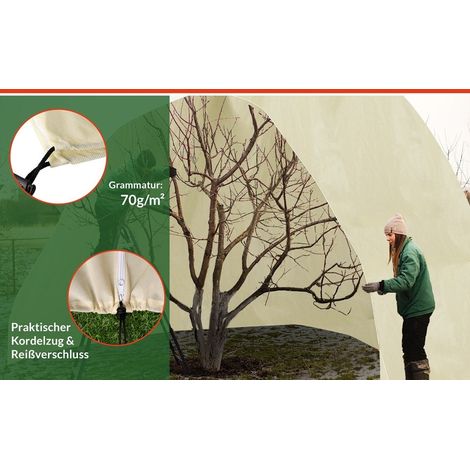 Bolsa protectora para plantas, beige, 200 x 240 cm, anticongelante (1/2)