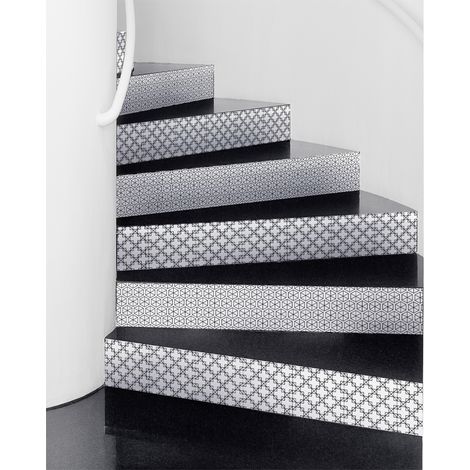 Stickers adhésifs escalier carrelages contremarche - GUDRUN - 2 bandes de 15x105cm (1/3)