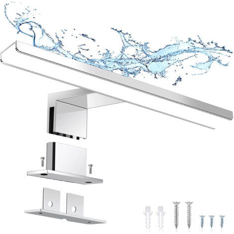 SABIR 2-en-1 LED miroir lumière IP44 salle de bain lumière blanc neutre vanité lumière 230V armoire lumière miroir armoire monté en surface lumière salle de bain clip lumière applique murale (30cm 400 (1/5)