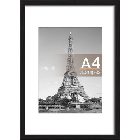 Cadre A4, Cadres Photo 21x29.7 cm, Noir, 1 Pack, Léger et Fin (1/5)