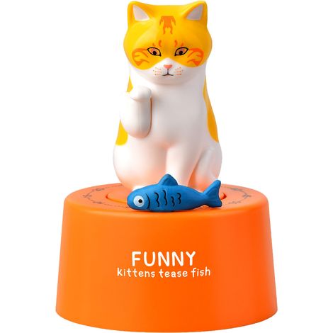 Niedlicher mechanischer 60-Minuten-Kochtimer mit Cartoon-Tiermotiv – Geschenkidee für Küche, Backen, Arbeitszimmer oder als Wohnaccessoire RB576 Orange (1/5)