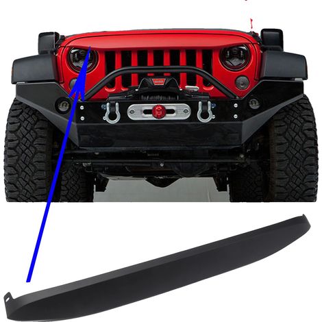 Ceja transparente, ABS de alta densidad, 115 cm, Compatibilidad: Wrangler JK 2007-2017, Acabado negro mate, Resistente a la intemperie (1/5)