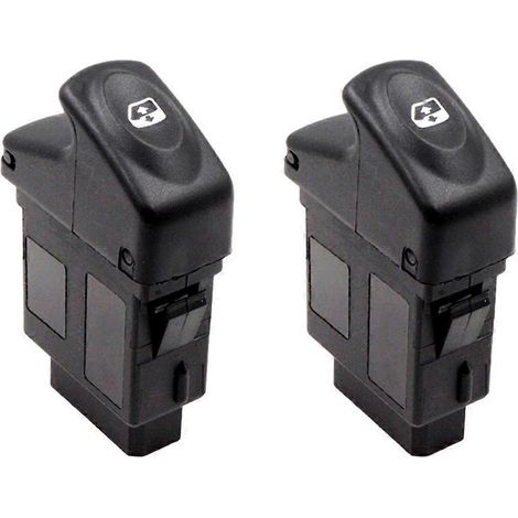 Lot de 2 interrupteurs de commande de lève-vitre pour Renault Clio I, Renault Kangoo, Megane, Twingo et Scenic (1990-2016), références 7700307605 et 7700410151 (1/5)