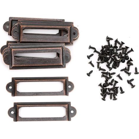 20Pcs Porte Etiquette Metal, Statue de phénix en Laiton Haute dureté Bon Brillant Metal Cadre Étiquette Nom Porte etiquettes Retro Tiroir Signes Étagère Note (1/5)