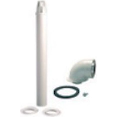 Ferroli - Kit Coassiale Scarico Fumi Orizzontale In Alluminio Per Sky Eco F (Curva E Tubo)