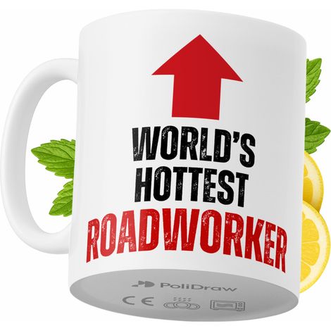 Mug humoristique pour ouvrier routier, avec un texte amusant et un design graphique original. Idéal pour les anniversaires, les fêtes et les occasions spéciales. Mug premium pour la maison, le bureau  (1/5)