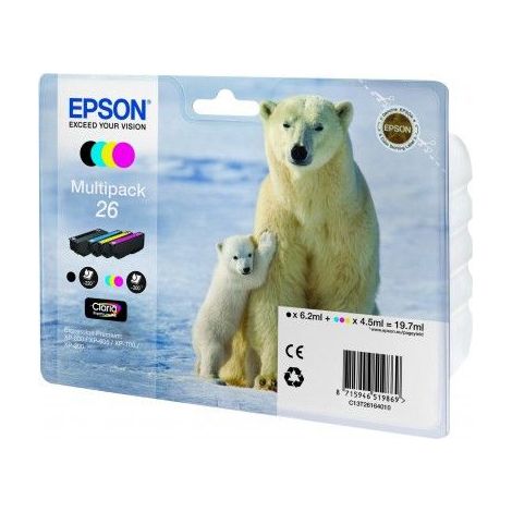 Epson Polar bear Multipack 26 4 colores (etiqueta RF) (1/5)