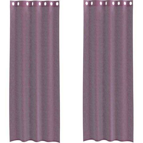 Maison Exclusive - Tende in Voile con Occhielli 2 pz Viola 140x300 cm