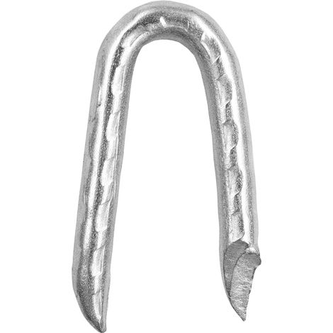 90 x Heavy Duty Fence Staples 400g 3.6mm x 30mm Galvanised U-Type Steel U-Shaped Fixing Nails for Wire Mesh Fixing and Woven Fences (1/4)