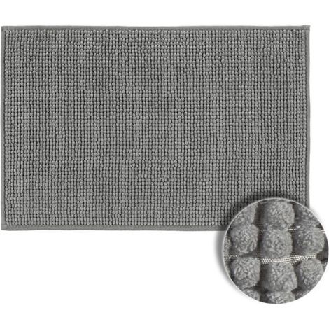 Tapis Antidérapant Absorbant L’eau De Salle De Bains - Chenille - Cendres Légères - 40x60cm