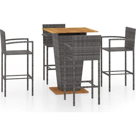 Maison Exclusive - Set Bar da Giardino 5 pz Grigio (1/5)