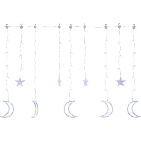 Guirlande lumineuse étoiles et lune avec télécommande 345 LED (1/5)