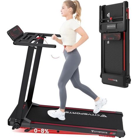 Tapis de course électrique pliant – Inclinaison réglable – Vitesse max 12 km/h – Écran LED – Connectivité Bluetooth