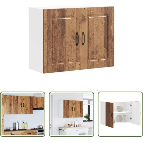 Küchenregal - Küchen-Hängeschrank Kalmar Altholz-Optik Holzwerkstoff (1/5)