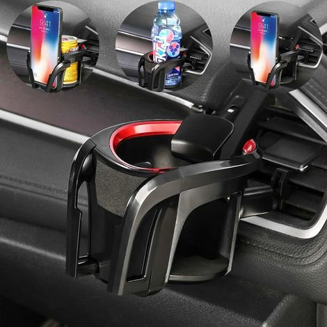 Car Cup Holder, 2 In 1 Car Mobile Phone Holder Retractable Car Cup Holder Auto Bottle Holder Drink Holder Can Holder For Car Air Vent (1/5)