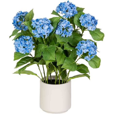 Hortensia azul decorativa artificial, 45x45x68h cm (1/5)