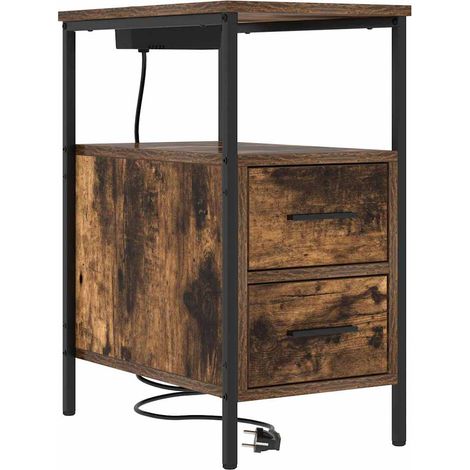 Maison Exclusive - Nachttisch Geräucherte Eiche 30 x 48 x 61 cm H