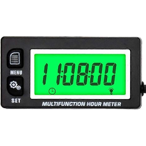 Compteur horaire numérique LCD, tachymètre, thermomètre moteur, horloge remplaçable pour moto, quad, bateau. (1/4)