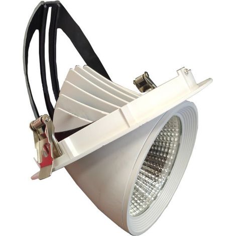 Spot LED Rond Encastrable Orientable BLANC 40W - Blanc Chaud - SILUMEN (1/5)