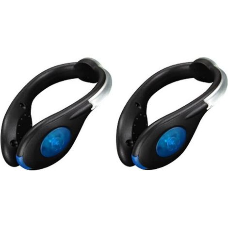 Clip de sécurité léger pour chaussures, équipement de course de nuit pour Sports de plein air, charge USB, changement de couleur, stroboscope RVB et Mode stable, bleu (1/5)