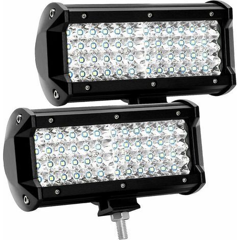 12V 300W 7-inch LED Work Light, 144W LED Car Spotlight, IP67 Waterproof, Flood Light, 27,000lm LED Fog Light, Work Lights for Car, Truck, Tractor, SUV, Boat (2 PCS) (1/5)