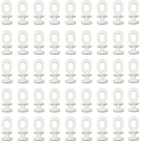 CSPARKV 100 Stück Vorhangschienen-Gleiter, verschiebbare Vorhangstangenhaken, Vorhanghakenschienen-Gleiter für Fenstervorhang, Türvorhang und Duschvorhang