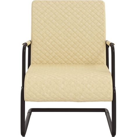 Maison Exclusive - Sedia a Sbalzo Crema in Similpelle