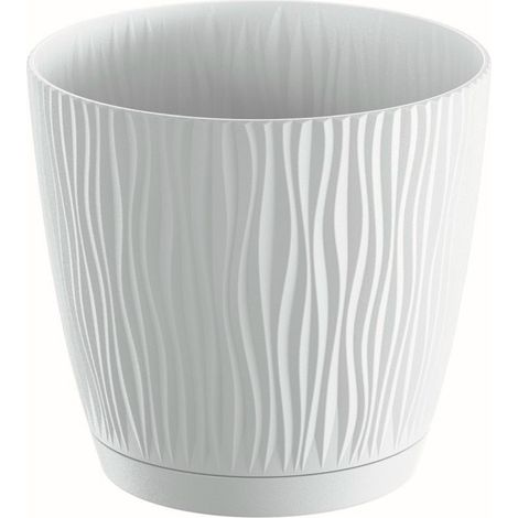 Maceta SANDY P 2,3L., dimensiones (mm) 168x168x157, color Blanco