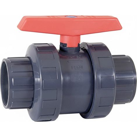 Valvula Esfera PVC Roscada 63mm Llave de paso bola roscada 2'' Llave de paso Tuberia 63 mm Llave de Paso Agua roscada