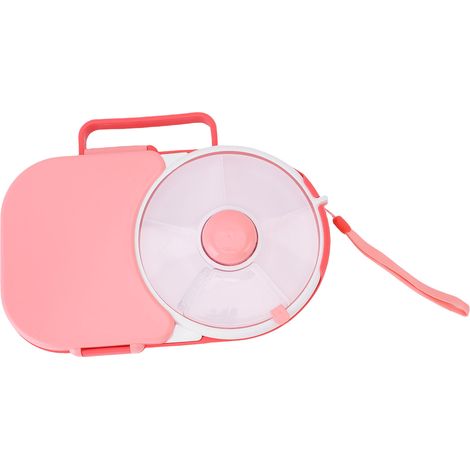 Boîte à déjeuner pour enfants avec 5 compartiments à collation 2 en 1, récipient rotatif Portable réutilisable, dragonne pour le travail scolaire et les voyages (1/5)
