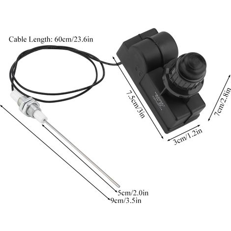 Allumeur à bouton pour barbecue avec aiguille d'allumage de 60 cm (1/5)