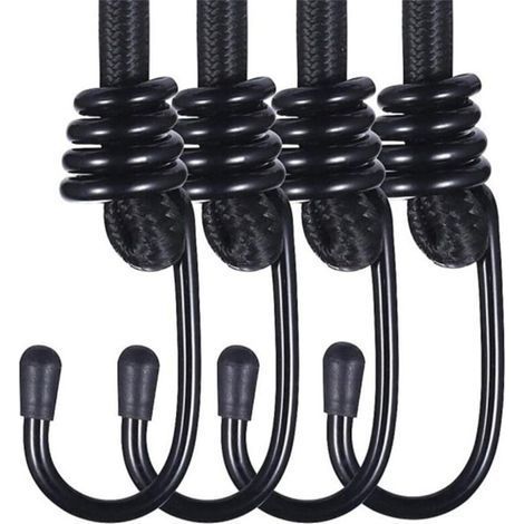 10 Crochets Extenseurs Élastiques pour Voile d’Ombrage, Bâche, Jardin, Vélo, Voiture et Abri Extérieur (1/5)