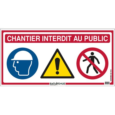 SCHILD 4X1 TALIAPLAST 'BAUSTELLE FÜR DIE ÖFFENTLICHKEIT VERBOTEN' - 620011
