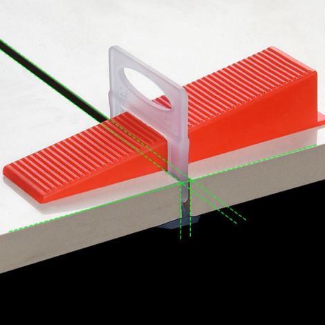 Outil de nivellement et de positionnement pour carrelage, outil de pose de carrelage, inserts en plastique pour carrelage de sol et mural, outils de pose de carrelage (1/4)