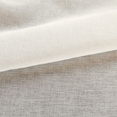 Tissu voile léger en étamine uni avec bas plombé Ivoire 300 cm