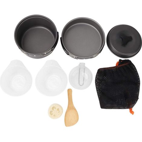 Set di pentole portatili da campeggio – lega di alluminio – 1-2 persone – padella/pentola – picnic/escursionismo