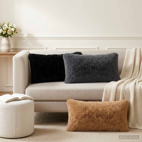 vidaXL Federa 6 pcs HEERLEN Antracite 40 x 80 cm Fleece PV
