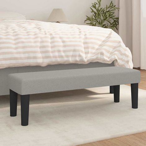 Banc - Banc de salon Banc de table Gris clair 100x30x30 cm Tissu BV624003 - BonneVie (1/5)