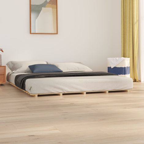Lit adulte Contemporain  Cadre de lit 180x200 cm Bois de pin massif 25501 (1/5)