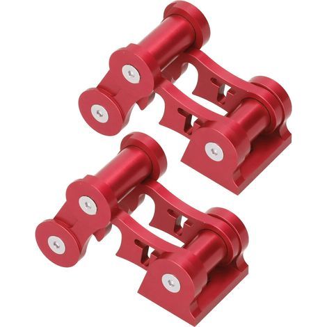 Kit de verrouillage de capot en aluminium (rouge) pour les modèles Jeep JK 2007-2017. (1/5)