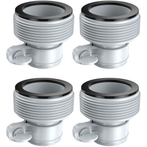 4 Pack Swimming Pool Hose Adapter, Filter Pump Replacement Fitting for 1.5/1.25" Threaded Fitting Pump (1/5)