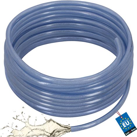 KOTARBAU® Tuyau Eau ø 14 mm / 3 mm - Tuyau Compresseur d'air 50 m - Tuyau PVC Souple - Transparent - Tuyau Arrosage Renforcé (1/4)