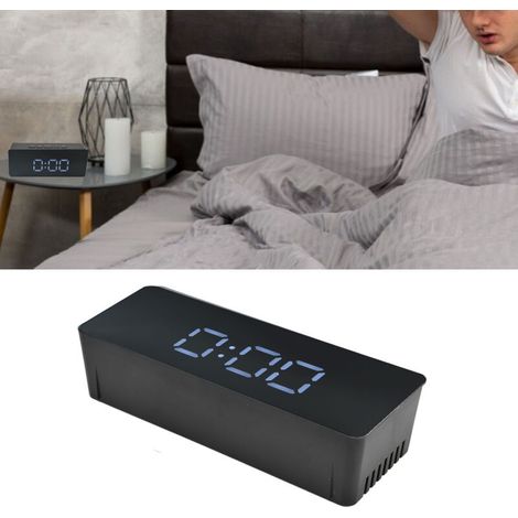 LED-Wecker mit Nachtmodus, Celsius-/Fahrenheit-Anzeige, Schlummerfunktion, USB- und AAA-Batterien