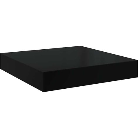 vidaXL Estante flotante de pared negro brillante MDF 23x23,5x3,8 cm (1/2)