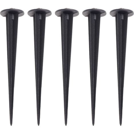 Lot De 5 Piquets De Sol Aluminium 6.3 Pouces avec Vis M5 Accessoires pour Luminaire Jardin Éclairage Paysager Résistants Aux Intempéries pour Pelouse Chemin Extérieur (1/5)