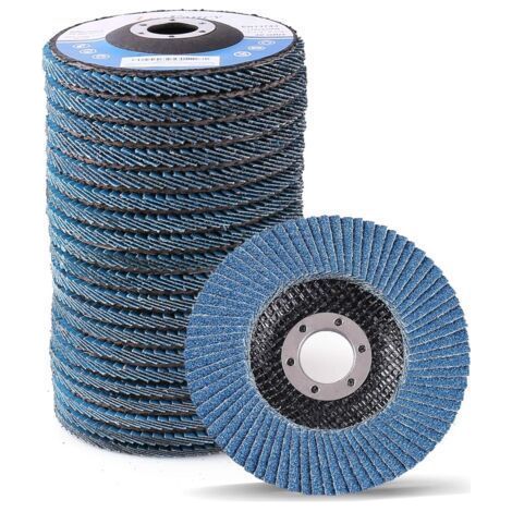 Flap Discs 4 1/2 for Angle Grinder, 20PCS, 60 Grit Sanding Disc, 4.5" x 7/8” Grinding Wheels Welding Tools, Premium Zirconia Abrasive for Metal, Stainless Steel, Type 27 (1/4)
