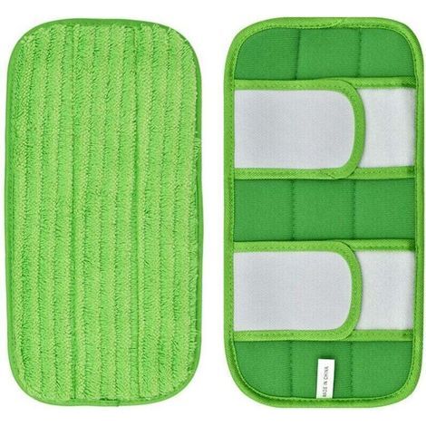 Set di 2 panni per la pulizia riutilizzabili, ricariche in microfibra lavabili, compatibili con i mop Swiffer Sweeper, per la pulizia di superfici e pavimenti in legno (mop no (1/3)