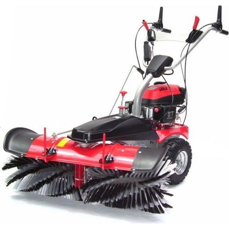 Kombi Benzin Kehrmaschine 55743 Motorbesen 1000mm E-Start Kehrbesen Schneefräse (1/5)