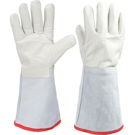 CSPARKV Kryo-Handschuhe, Schutzhandschuhe für flüssigen Stickstoff, gefrorene Handschuhe, feste kryogene Handschuhe, Trockeneis-Verarbeitungshandschuhe, flüssige Schutzhandschuhe, 40 cm
